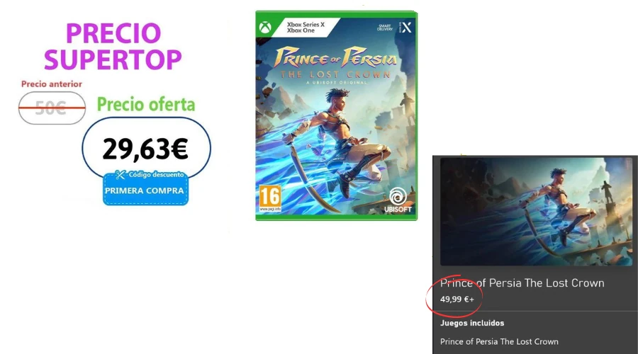 Oferta juego Prince of Persia desventaja del solo en digital